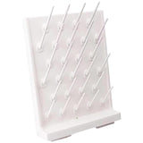 Maxbell Lab Drying Rack with 27 Detachable Pegs Multipurpose Test Tube Draining Rack White