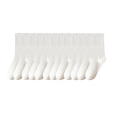 Maxbell 6 Pair Mid Calf Socks Stocking Elastic for Outdoor Activities Leisure Casual for Adults Women 6 White