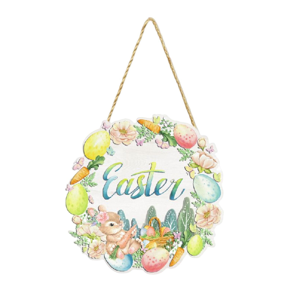 Maxbell Maxbell Window Hanging Sign Easter Door Sign for Party Supplies Fireplace Decor StyleA