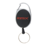 Maxbell Maxbell Retractable Keychain Carabiner Badge Recoil Reel Key Ring Holder Clip Black