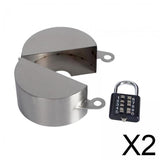 Maxbell 2xOutdoor Faucet Cover Removable Gate Faucet Locking Device for Outdoor Garden