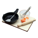 Maxbell 7Pcs 1/12 Dollhouse Mini Cooking Playset Kitchen Dinner Toys DIY Scene Decor