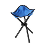 Maxbell Camping Folding Tripod Stool Foldable Triangle Chair for Camp Travel Walking Blue