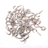 Maxbell 100pcs Silver Screw Hook Eye House Curtain Net Wire Metal Cup Hook
