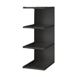 Maxbell Desk Bookshelf 3 Tier Multifunction Portable Storage Rack for Office Desktop Black