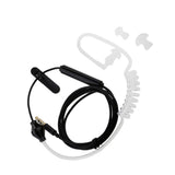 Maxbell 2x3.5mm In Ear Air Tube Anti-radiation Earphone Microphone Headphone Black