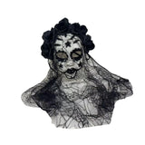Maxbell Day of The Dead Mask and Rose Flower Crown for Halloween Carnival Masquerade Black