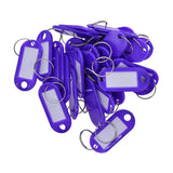 100pcs Removable Waterproof Key Tags ID Name Card Tags Mark Label Purple