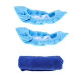Maxbell Ice Hockey Figure Skate Terry Blade Covers Soakers Guards Cleaner Blue