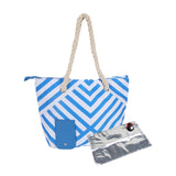 Maxbell Drink Purse Beach Tote Drink Bottle Carrier for Picnic Concerts Outdoor Blue