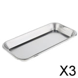 Maxbell 3xThick Stainless Steel  Dental  Instrument Disinfection Tray