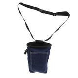 Maxbell Maxbell Blue Denim Chalk Bag with Pocket Quick-Clip Belt for Rock Climbing/ Weight Lifting/ Bouldering/ Gymnastics - Tight Fitting Drawstring for No Leakage