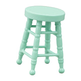 Maxbell 1:12 Dollhouse Bar Stool Pretend Play DIY Accs Miniature Footstool Role Play green