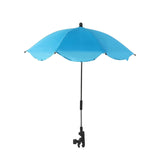 Maxbell Stroller Parasol Sun Protection Clamp on Umbrella for Traveling Outdoor blue
