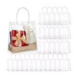 Maxbell 30x Clear Gift Bags with Handle Reusable for Small Business Wedding Boutique