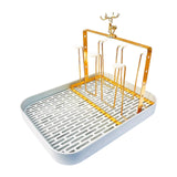 Maxbell Metal Mug Holder with Removable Draining Tray for Kitchen Sports Bottles Bar White