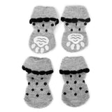 Maxbell Maxbell Black Dots Pet Dog Puppy Cat Shoes Slippers Non-Slip Socks with Paw Prints M