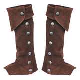Maxbell 2xPirate Boot Cover Steampunk Renaissance Knight Warrior Costume Accessories Brown