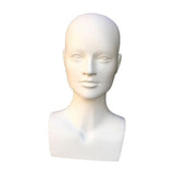 Male Mannequin Head Multipurpose Wig Display Stand for Glasses Jewelry Scarf Matte White