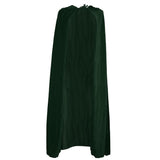 Maxbell 2 Pieces Velvet Hooded Cape Gothic Cloak Medieval Witch Costume Blue Green