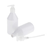 Maxbell 2x 300ml Pump Bottle Travel Shampoo Lotion Conditioner Dispenser White+Clear
