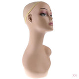 Maxbell Stable Skin Lady Mannequin Heads Wig Hat Jewelry Display Model Stand Manikin