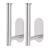 Maxbell 2x Curtain Holdbacks Kitchen Closet Multiuse Accessories Toilet Paper Holder Silver