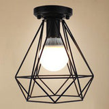 Maxbell 3 pcs Vintage Wire Diamond Loft Pendant Ceiling Light Lamp Cage Shade