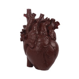 Maxbell Resin Figurine Indoor Decoration Heart Statue for Bookshelf Office Fireplace Reddish Brown
