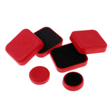Maxbell Maxbell Wear Resistant Longboard POB Fingers Palm Slide Pucks Set for Downhill Square 6Pcs Red