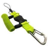 Maxbell Scuba Diving Lanyard Heavy Duty Spring Coiled Lanyard for flashlights Camera Green