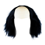 Maxbell Balding Cap Wig Easy to Care Costume Party Wig for Role Playing Party Favors Black