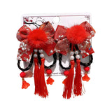 Maxbell New Year Hair Clips Chinoiserie Hair Barrettes for Birthday Holiday New Year Style A
