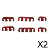 Maxbell 2xRed Spark Plug Wire Cable Dividers 7mm 8mm 9mm Universal Fit For Chevy Ford