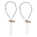 Maxbell Maxbell 2 Pcs Wooden Essential Oil Diffuser Necklace Aromatherapy Perfume Necklace