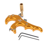 Maxbell Maxbell Bow Release Trigger Thumb 4 Finger Compound Bow Button Release Aid Grip  Gold