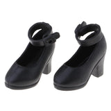 Maxbell Fashion Doll Ankle Belt High Heel Shoes For 1/6 BJD Girl Dolls Dress Up Accessory Black - Aladdin Shoppers