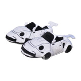 Maxbell Sports Car Shaped Slippers for Men Women Winter Warm Slippers House Slippers White