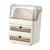 Maxbell Makeup Organizer Clear Lid Cosmetics Organizer for Bathroom Countertop Women Cream 3 Tier