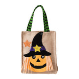 Maxbell Trick or Treat Tote with Handle Snack Grocery Bag Reusable Halloween Handbag Pumpkin