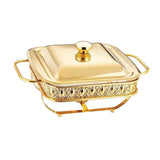 Maxbell Stainless Steel Chafing Dish Sturdy Warmer Server for Restaurant Home Buffet Gold