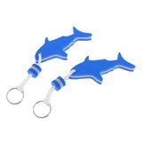 Maxbell 2 Pieces Shark Shaped EVA Floating Keychain Keyring Water Key Float Blue - Aladdin Shoppers