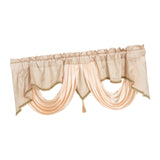 Maxbell Maxbell Rod Pocket Curtain Valance Decor Short Curtain for Bathroom Bedroom Basement Champagne