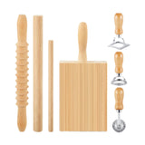 Maxbell Pasta Making Tool Set Rolling Pin Gnocchi Pasta Maker for Gifts Homemade DIY 7 Pieces