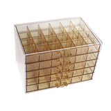 Maxbell Nail Tip Display Case Clear Drawer Empty Earring Rings Necklaces Storage Box clear brown