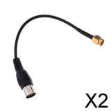 Maxbell 2xIEC DVB-T TV PAL female to SMA Male Jumper Pigtail Cable RG174