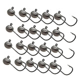 Maxbell 20x Elliptical Shape Fishing Hooks Fishing Equipment Metal Baits Attachments 2.5g