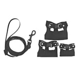 Maxbell Reptile Leash Harness Portable Outdoor Traction Rope for Amphibians Black