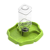 Maxbell Reptile Waterer Turtle Food and Water Bowl Automatic Feeder Reptile Drinking Fruit Green