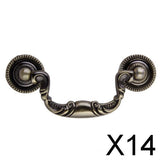 Maxbell 14xAntique brass Cabinet Closet Door Drawer Bin Pull Handles Knob 96mm